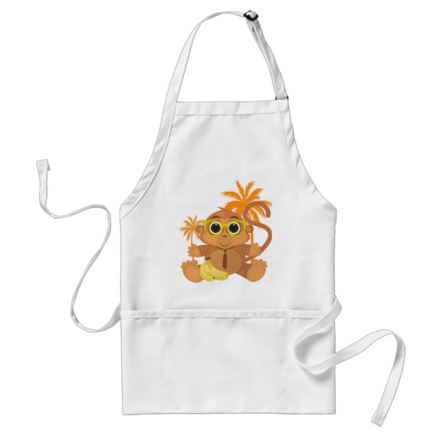 Monkey Nerd Adult Apron (Front)