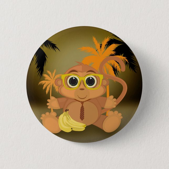 Monkey Nerd Button (Front)