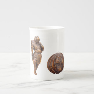 Monkey Netsuke Porcelain Mug