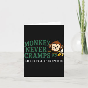 Monkey Never Cramps 52 Funny Banana Potium Humor Card