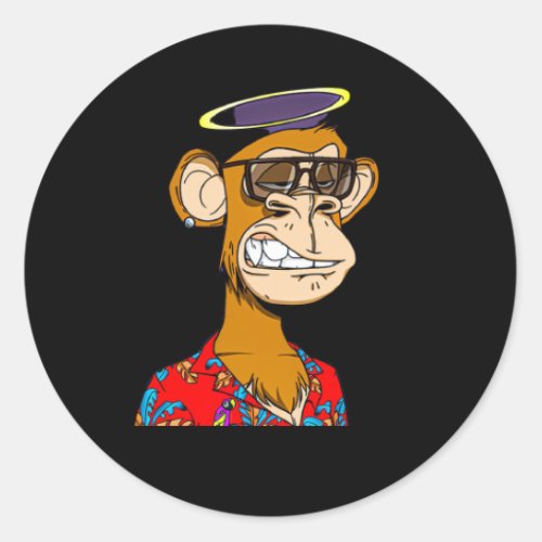 Monkey NFT  Classic Round Sticker