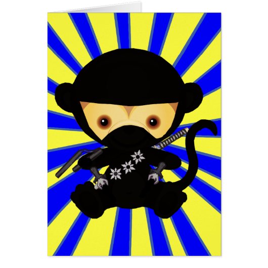 Monkey Ninja Kawaii Style Cards (Front)