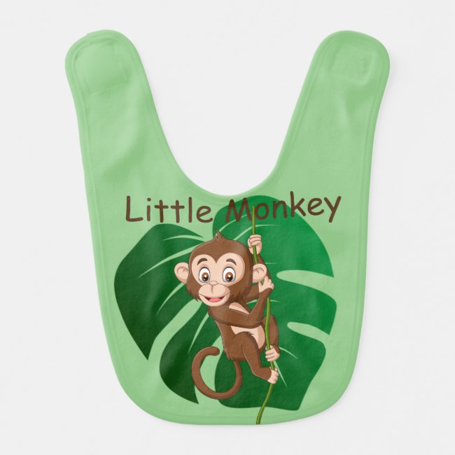 Monkey on a Vine Design Baby Bib