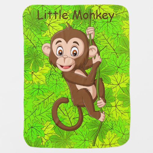 Monkey on a Vine Design Baby Blanket