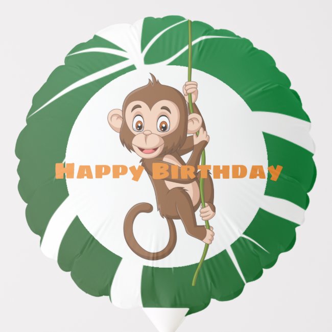 Monkey on a Vine Design Balloon