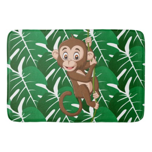 Monkey on a Vine Design Bath Mat