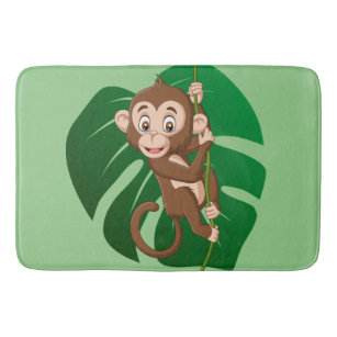 Monkey on a Vine Design Bath Mat