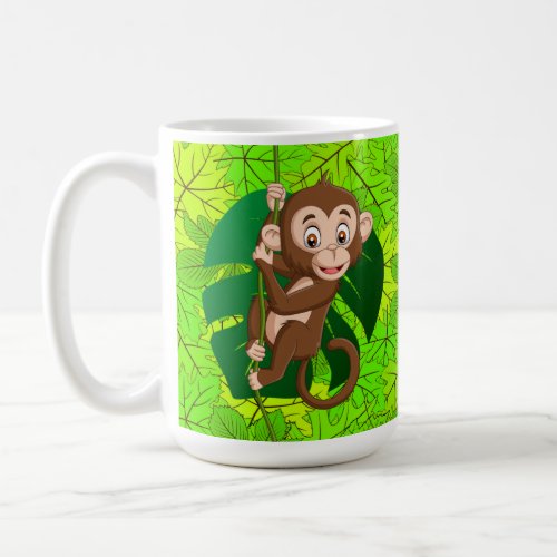 Monkey on a Vine Design  Coffee Mug