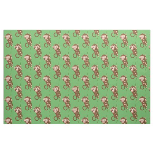 Monkey on a Vine Design Fabric