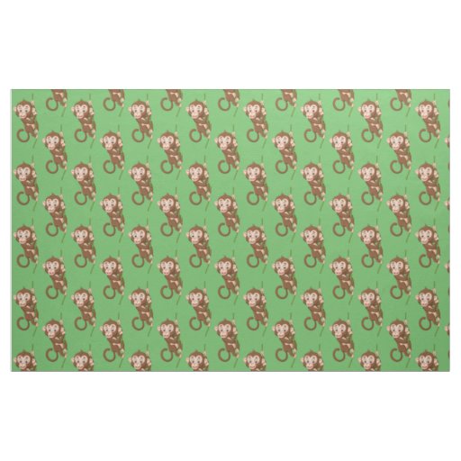 Monkey on a Vine Design Fabric