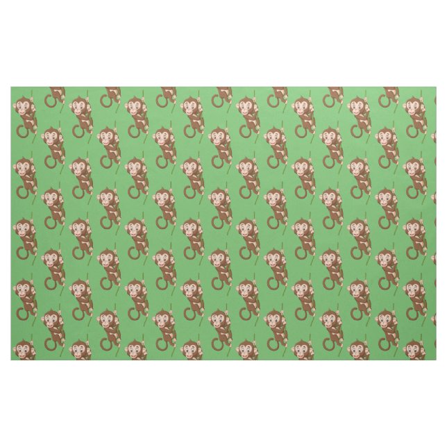 Monkey on a Vine Design Fabric (Fat Quarter)