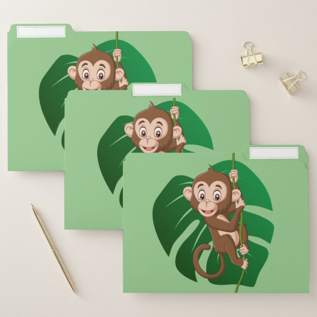 Monkey on a Vine Design File Folders Set