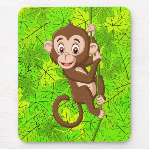 Monkey on a Vine Design Mouse Pad
