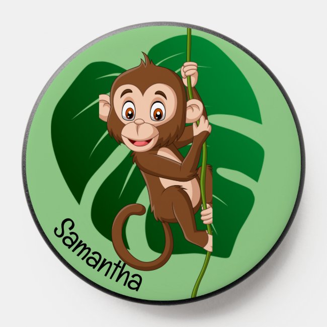 Monkey on a Vine Design Phone Grip PopSocket
