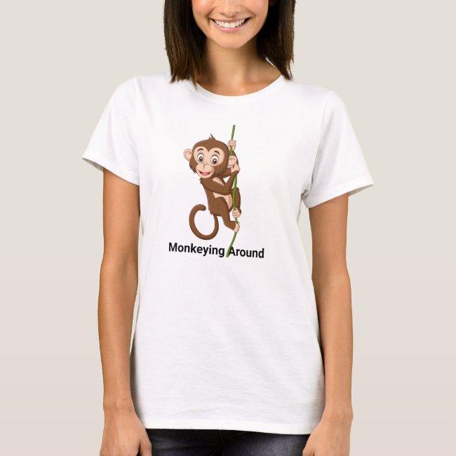 Monkey on a Vine Design T-Shirt