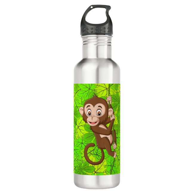 Monkey on a Vine Design Water Bottle