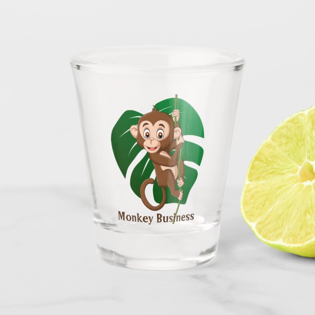 Monkey on a Vine Shot Glass