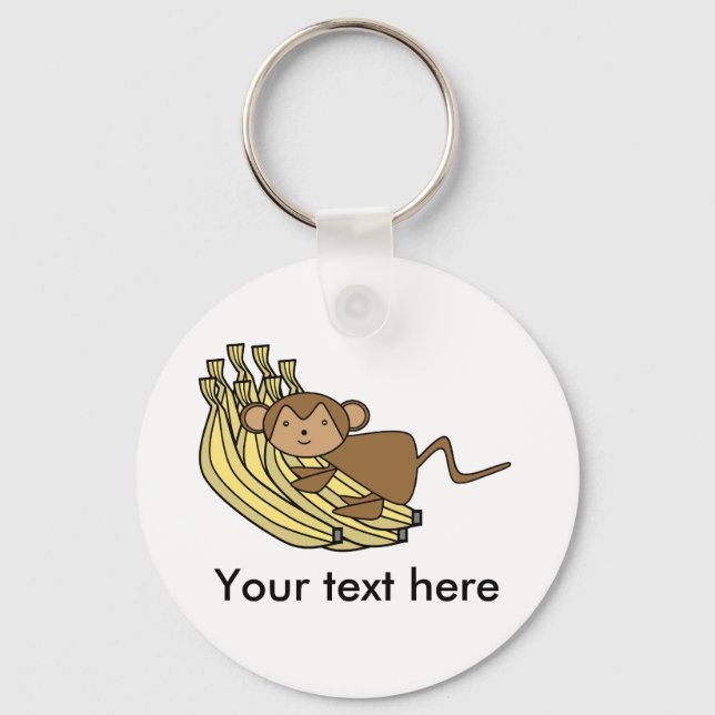 Monkey on bananas keychain (Front)