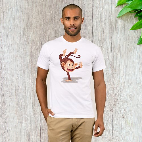 Monkey On One Hand Mens T_Shirt
