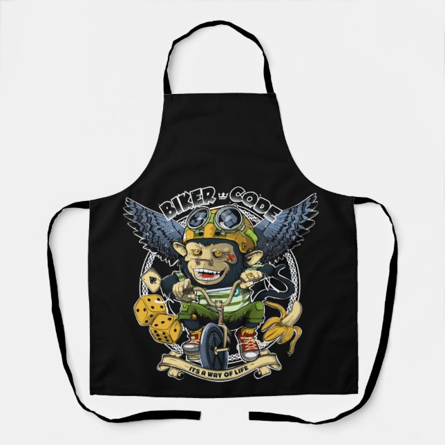 Monkey on the bicycle			 apron (Front)
