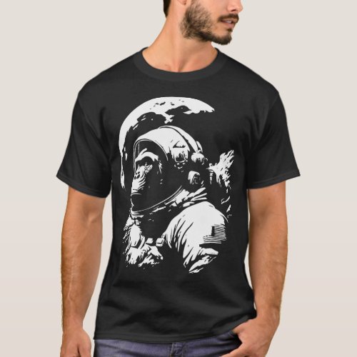 monkey on the moon 1 T_Shirt