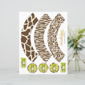 Monkey & Pacifier Animal Print Cupcake Wrappers (Standing Front)