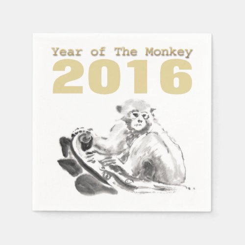 Monkey Painting Chinese custom Year Birthday PPN Paper Napkins