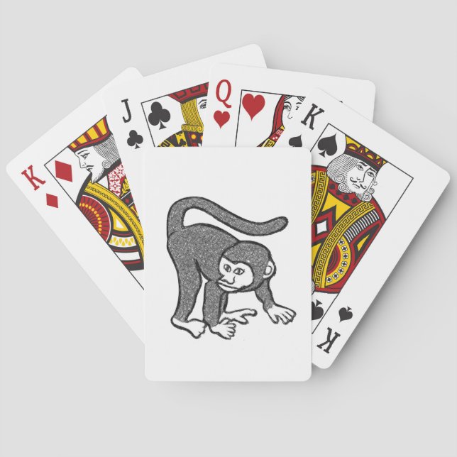 Monkey Paying Card Deck (Back)