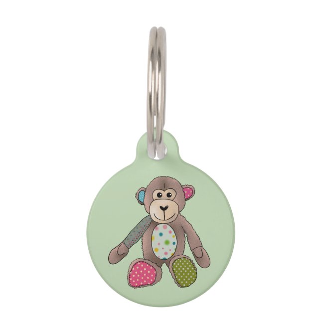 monkey  pet ID tag (Front)