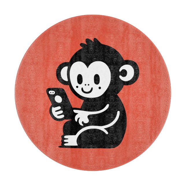 Monkey Phone Cutting Board (Front)
