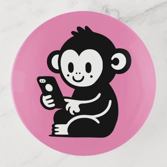 Monkey Phone Trinket Tray (Front)