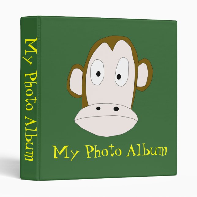 Monkey Photo Album Binder Template (Front/Spine)