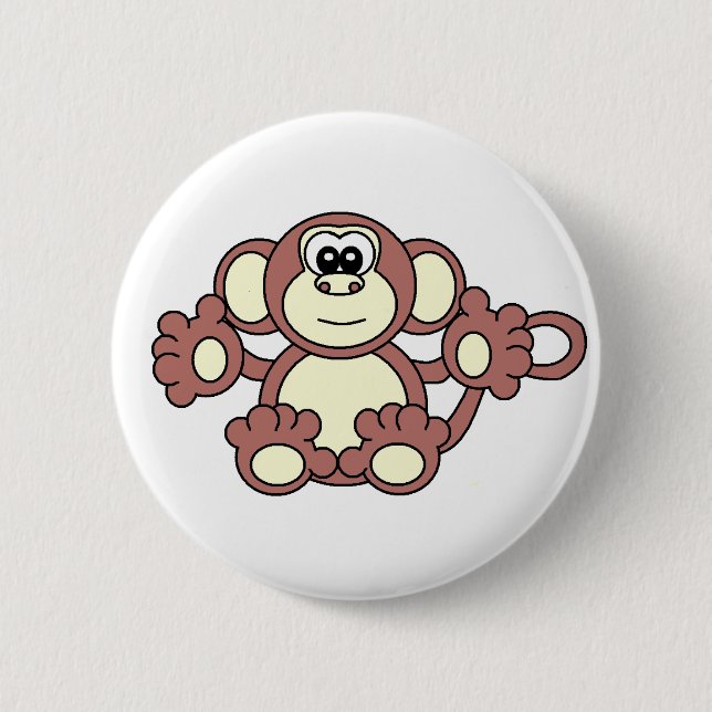monkey pinback button (Front)