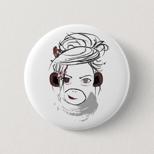 monkey. pinback button (Front)
