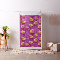 Monkey pink rubber duck pattern fabric, cute whims