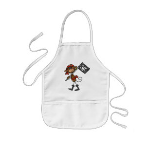 Monkey Pirate With Flag Tshirts and Gifts Kids' Apron