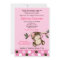 MONKEY PLAY 5x7 PINK GIRL BABY SHOWER