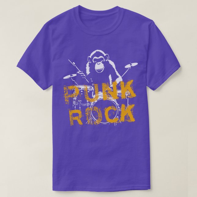 Monkey play punkrock T-Shirt (Design Front)