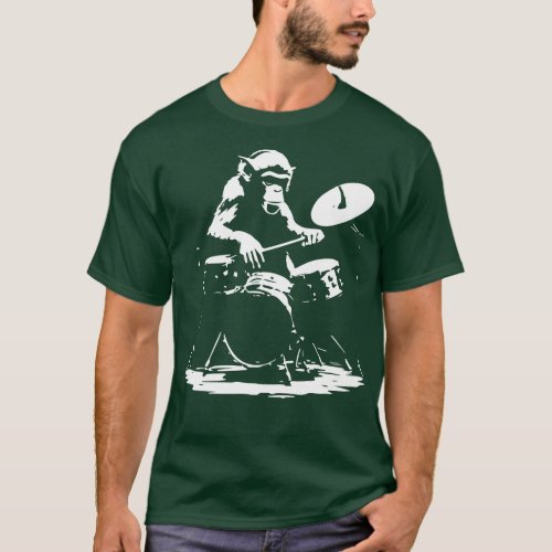 monkey playing on the drums T_Shirt
