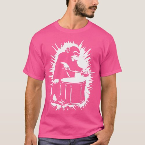 monkey playing the drums T_Shirt