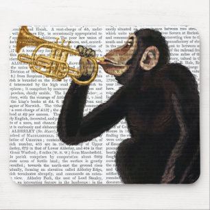 Monkey Playing Trumpet 2 Mouse Pad