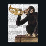 Monkey Playing Trumpet 2 Postcard<br><div class="desc">Entertainment & Leisure</div>
