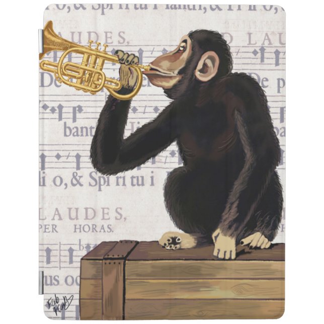 Monkey Playing Trumpet iPad Air Cover (Front)