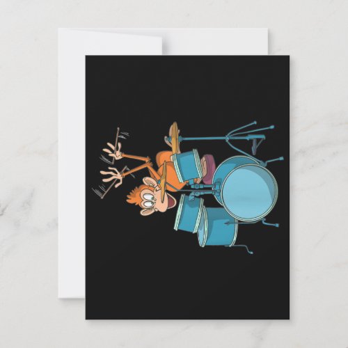 Monkey Plays Drums T_Shirt gifts Thank You Card