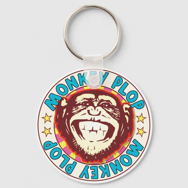 Monkey Plop Keychain (Front)