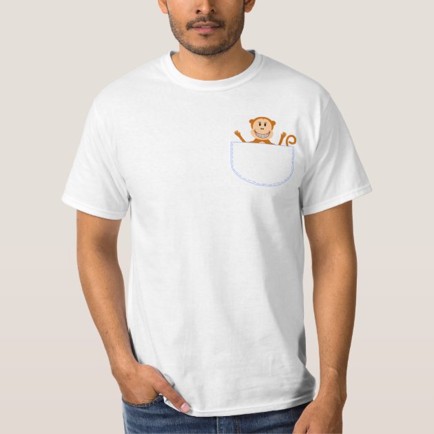 Monkey pocket pal t-shirt | Zazzle.com