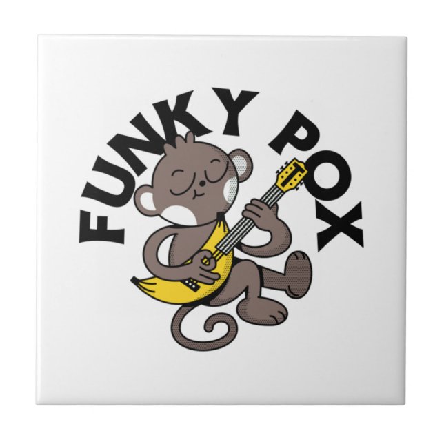 Monkey Pox Funky Pox  Ceramic Tile (Front)