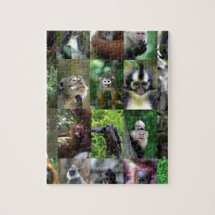 Monkey primate montage jigsaw puzzle