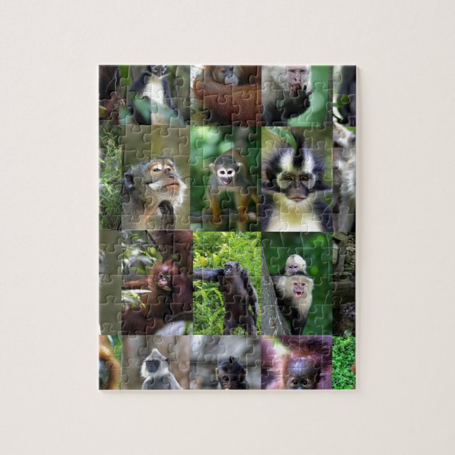 Monkey primate montage jigsaw puzzle (Vertical)