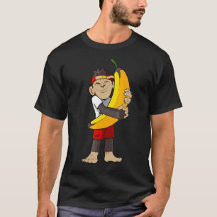 Monkey Proudly Holds Banana In His Arms T-Shirt